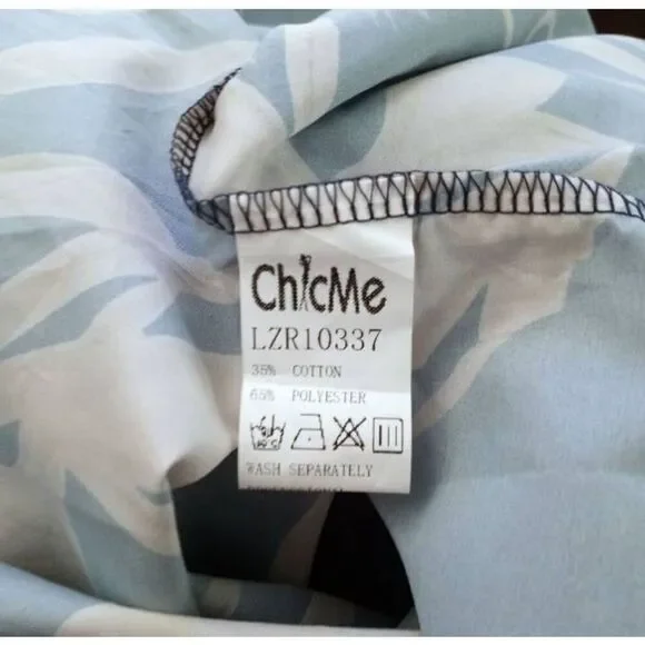 CHIC ME NAVY & CREAM DRESS SZ.S EUC.  GORGEOUS DRESS IN EXCELLENT USED CONDITION - Picture 7 of 7